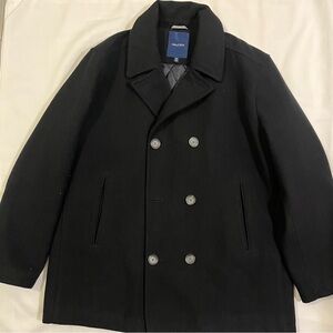 Nautica Men’s Black Wool Blend Peacoat – Size XXL